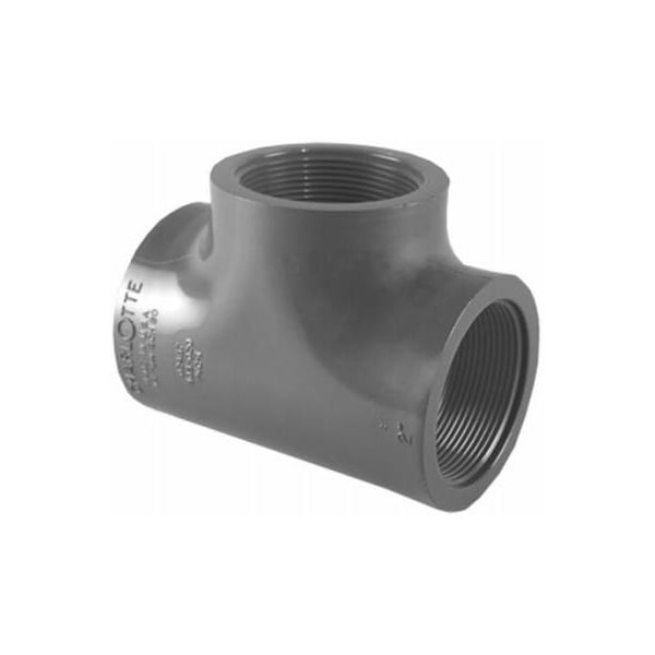 Charlotte Pipe And Foundry 2 PVC SCH80TxTxT Tee PVC 08402 2000HA - main